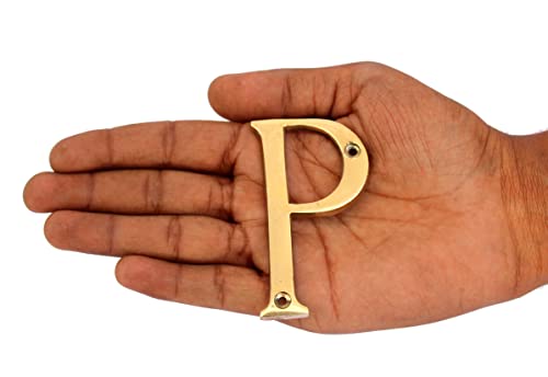 eSplanade - Brass House Hotel Door Name Alphabets - Wall Door Plaque Letter Alphabets - 3" Inches - Golden ("All Alphabet-3")