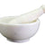 KLEO 6" Wide (BIG SIZE) Natural Stone Mortar and Pestle Set- Spice Grinder Medicine Masher - Okhli and Musal (White)