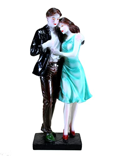 eSplanade Resin Love Couple Face Showpiece Statue Sculpture Figure for Home Decor Valentine Day Gift (Standing Couple 1)