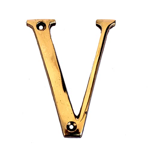 eSplanade - Brass House Hotel Door Name Alphabets - Wall Door Plaque Letter Alphabets - 3" Inches - Golden ("All Alphabet-3")