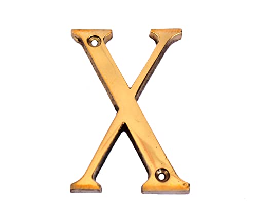 eSplanade - Brass House Hotel Door Name Alphabets - Wall Door Plaque Letter Alphabets - 3" Inches - Golden ("All Alphabet-3")