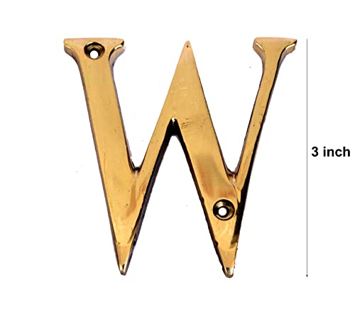 eSplanade - Brass House Hotel Door Name Alphabets - Wall Door Plaque Letter Alphabets - 3" Inches - Golden ("All Alphabet-3")