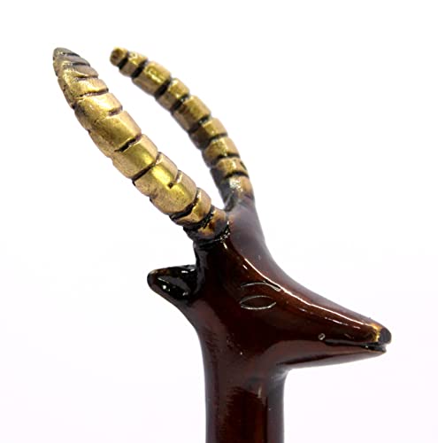 eSplanade Deer/Antelope Pair - Sculpture Showpiece | Decorative Items - Home Decor | Brass - 8" Inches - Brown (Brown)