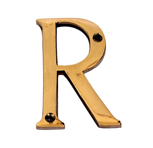 eSplanade - Brass House Hotel Door Name Alphabets - Wall Door Plaque Letter Alphabets - 3" Inches - Golden ("All Alphabet-3")