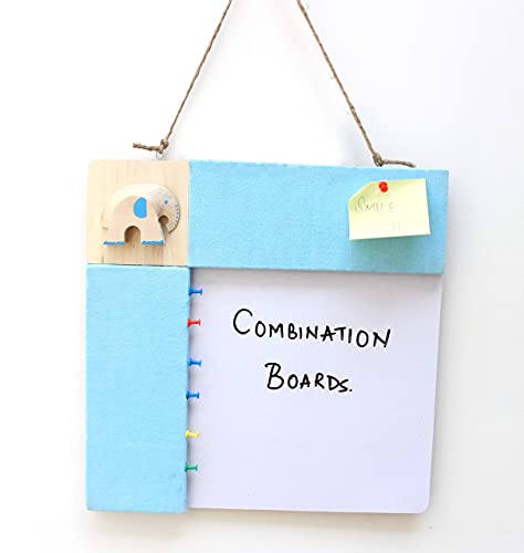 IVEI Pinboard + Whiteboard, Combination (Elephant - Blue & Pink)