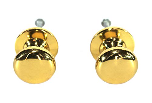 eSplanade Pair of Brass Cupboard Knobs Polished & Lacquered | Hanging Hooks | Holder | Wall Hooks | Coat Hooks (2 CM & 3 CM)