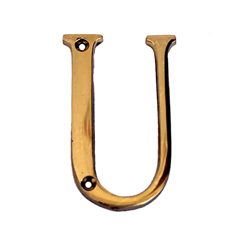 eSplanade - Brass House Hotel Door Name Alphabets - Wall Door Plaque Letter Alphabets - 3" Inches - Golden ("All Alphabet-3")