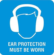 eSplanade Ear Protection Sign Decal Sticker - Easy to Mount Weather Resistant Long Lasting Ink Size (5" x 5")