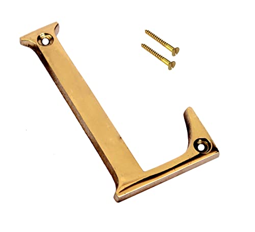 eSplanade - Brass House Hotel Door Name Alphabets - Wall Door Plaque Letter Alphabets - 3" Inches - Golden ("All Alphabet-3")