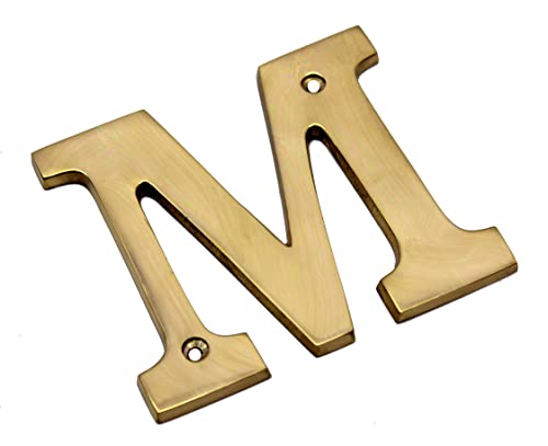 eSplanade Brass House Hotel Door Name Alphabets - Wall Door Plaque Alphabet Letter - Golden - 4" Inches (All Alphabets- 4")