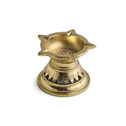 Esplanade Brass 5 Baati Diya – Traditional 5 Wicks Handcrafted Oil Lamp for Pooja and Décor, 7x7 cm