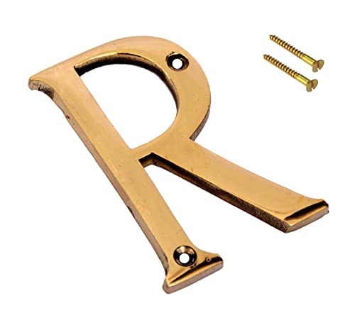 eSplanade - Brass House Hotel Door Name Alphabets - Wall Door Plaque Letter Alphabets - 3" Inches - Golden ("All Alphabet-3")