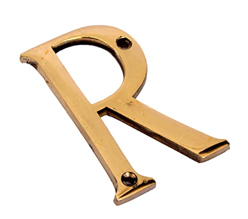 eSplanade - Brass House Hotel Door Name Alphabets - Wall Door Plaque Letter Alphabets - 3" Inches - Golden ("All Alphabet-3")