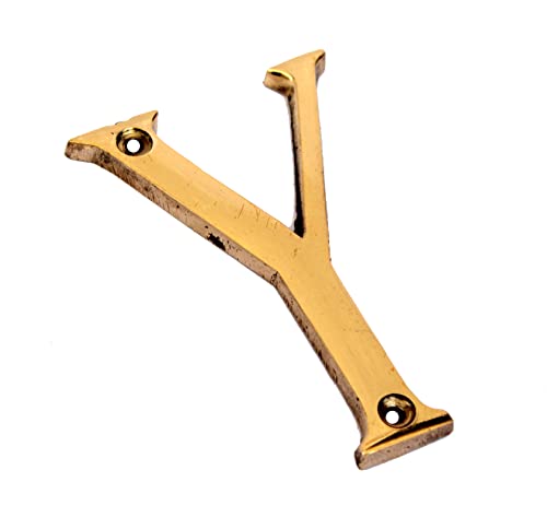 eSplanade - Brass House Hotel Door Name Alphabets - Wall Door Plaque Letter Alphabets - 3" Inches - Golden ("All Alphabet-3")