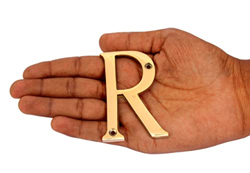 eSplanade - Brass House Hotel Door Name Alphabets - Wall Door Plaque Letter Alphabets - 3" Inches - Golden ("All Alphabet-3")