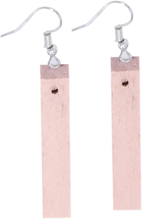 IVEI DIY Wooden 3D Earrings CUBOIDS & Cones - Set of 8 | Wooden Jewelery Making Base