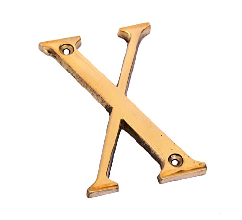 eSplanade - Brass House Hotel Door Name Alphabets - Wall Door Plaque Letter Alphabets - 3" Inches - Golden ("All Alphabet-3")