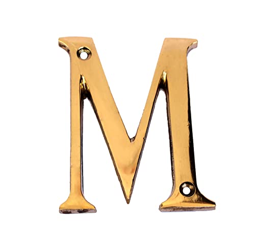 eSplanade - Brass House Hotel Door Name Alphabets - Wall Door Plaque Letter Alphabets - 3" Inches - Golden ("All Alphabet-3")