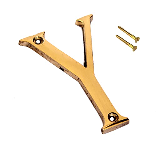 eSplanade - Brass House Hotel Door Name Alphabets - Wall Door Plaque Letter Alphabets - 3" Inches - Golden ("All Alphabet-3")