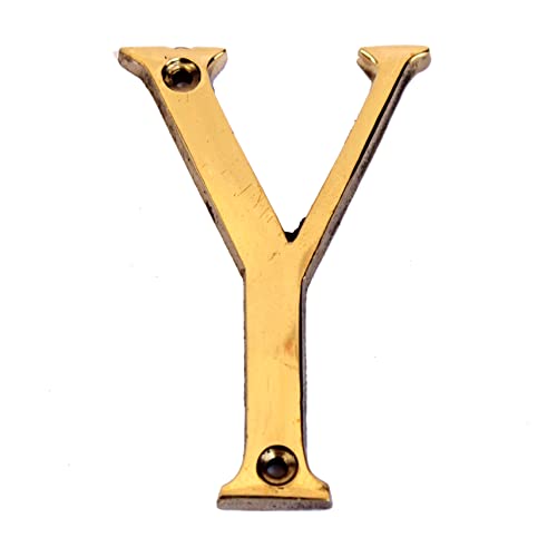 eSplanade - Brass House Hotel Door Name Alphabets - Wall Door Plaque Letter Alphabets - 3" Inches - Golden ("All Alphabet-3")