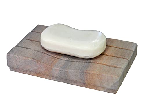 Natural Water Absorbent & Rigged Soap Dish Soap Holder made of Natural Stone - Unique Bath Bathroom Accessories