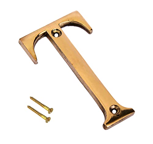 eSplanade - Brass House Hotel Door Name Alphabets - Wall Door Plaque Letter Alphabets - 3" Inches - Golden ("All Alphabet-3")