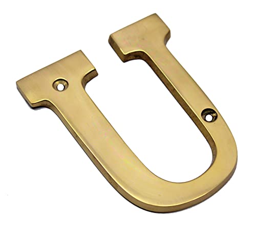 eSplanade Brass House Hotel Door Name Alphabets - Wall Door Plaque Alphabet Letter - Golden - 4" Inches (All Alphabets- 4")