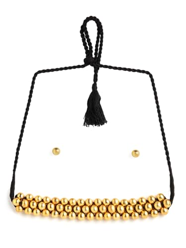 Binnis wardrobe beaded five lines Beautiful handcrafted menakari lotus necklace set