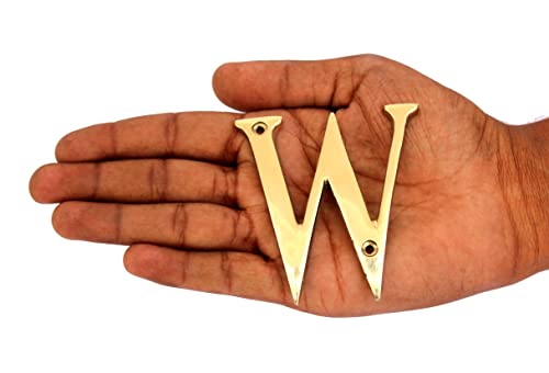 eSplanade - Brass House Hotel Door Name Alphabets - Wall Door Plaque Letter Alphabets - 3" Inches - Golden ("All Alphabet-3")