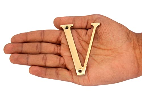 eSplanade - Brass House Hotel Door Name Alphabets - Wall Door Plaque Letter Alphabets - 3" Inches - Golden ("All Alphabet-3")