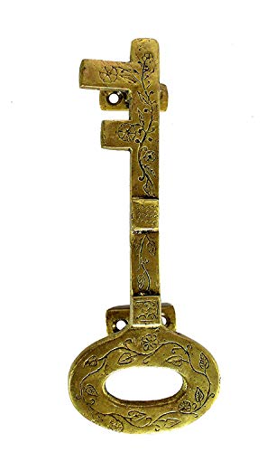 eSplanade - Designer Peacock Brass Door Handle Pair (2 pcs) | Home Decor | Door Decor | Pair of Brass Door Handles | Pair of Brass Door Pulls