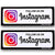 eSplanade Instagram Decal Sign Sticker for car, Shop Instagram (9" x 3") Set of 2