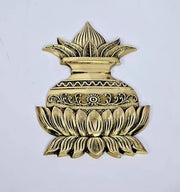 ESPLANADE Brass Kalash Wall Hanging with Shriphal Coconut - Traditional Door Decor, Housewarming Gift, Solid Heavy Brass Handcrafted Pooja Room Wall Art, Home Decor