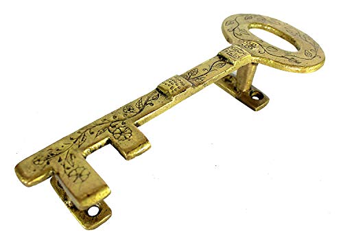 eSplanade - Designer Peacock Brass Door Handle Pair (2 pcs) | Home Decor | Door Decor | Pair of Brass Door Handles | Pair of Brass Door Pulls