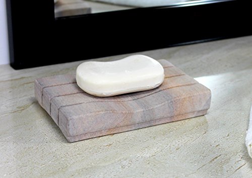 Natural Water Absorbent & Rigged Soap Dish Soap Holder made of Natural Stone - Unique Bath Bathroom Accessories