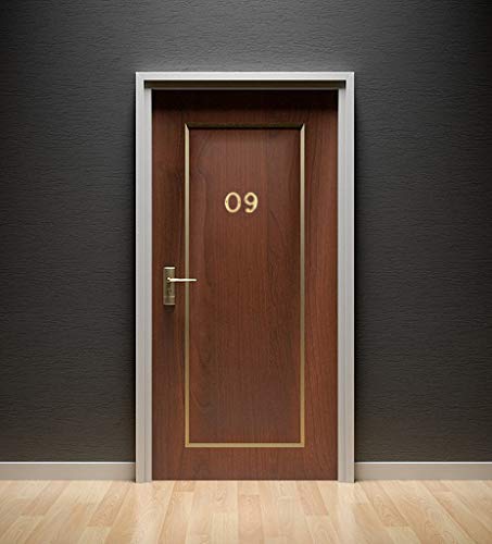 eSplanade 4" Brass House Hotel Door Number Plaque Numeric Numerical Digit 0-9 (8 (Eight))