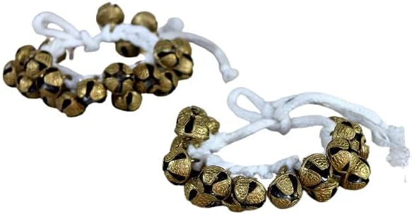 eSplanade Dance Ghungroo (25 + 25) Ghungroo Cotton String | Bell, Ghungru 1 Line White cotton string & Red Pad Strings Ghungroo 1 Line | Paijania | Pazeb | Kathak Indian Classical Dance