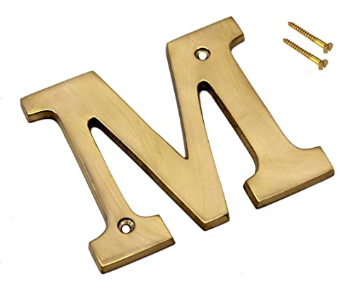 eSplanade Brass House Hotel Door Name Alphabets - Wall Door Plaque Alphabet Letter - Golden - 4" Inches (All Alphabets- 4")