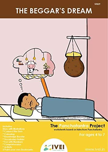 IVEI Panchatantra Story Kids Learning Book - Workbook and 2 DIY Bookmarks - Colouring Activity Worksheets - Creative Fun Activity and Education for Kids - The Beggar‚Äôs Dream (Age 4 to 7 Years)