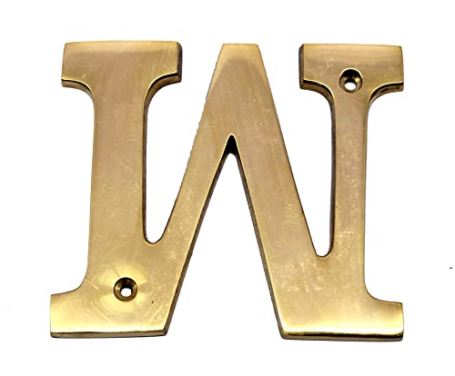 eSplanade Brass House Hotel Door Name Alphabets - Wall Door Plaque Alphabet Letter - Golden - 4" Inches (All Alphabets- 4")
