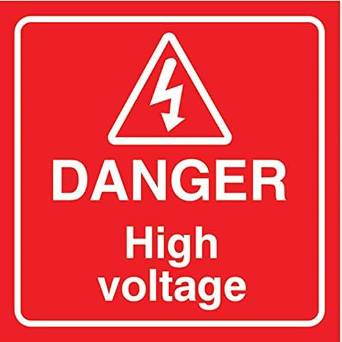 eSplanade Danger High Voltage Sign Decal Sticker - Easy to Mount Weather Resistant Long Lasting Ink Size (6" x 6")