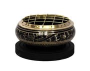 Esplanade Brass Charcoal Incense Burner | Loban Burner, Dhoop Dhuni Burner, Resin Burner for Home & Temple
