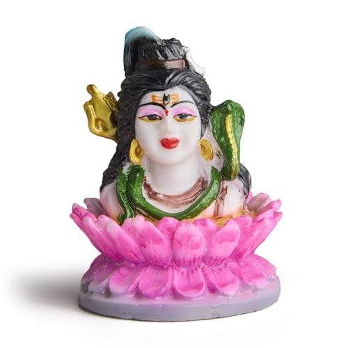 ESPLANADE Murti for Car Dashboard – Ashirwad Idol for Home Temple, Office Décor – Resin Figurine (Shiv)