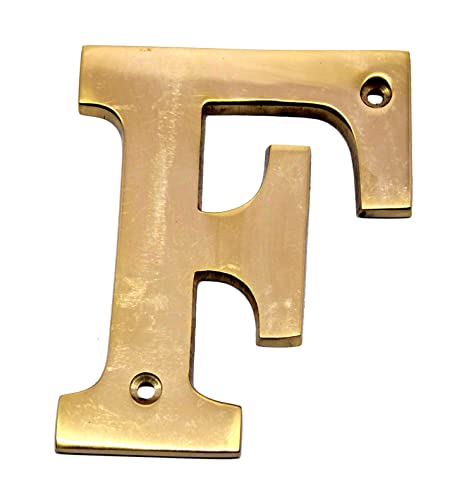 eSplanade Brass House Hotel Door Name Alphabets - Wall Door Plaque Alphabet Letter - Golden - 4" Inches (All Alphabets- 4")