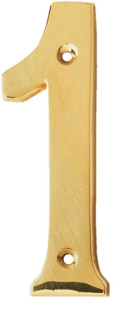 eSplanade 4" Brass House Hotel Door Number Plaque Numeric Numerical Digit 0-9