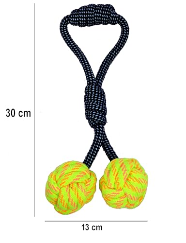 StonKraft Dog Toys Chew Products Set – Puppies Teething Rope Toys Pack, Games for Pets | Suitable for All Dogs, Non-Toxic, Washable & Safe for Pets | Colourful, Bouncy & Fun (Set 2)