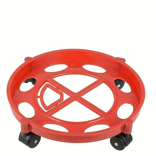 Kleo Gas Cylinder Trolley Stand with Wheels, Multipurpose Plastic Stand with Wheels for Flower Pots, Canisters, Heavy Boxes, LPG Cylinder Trolley