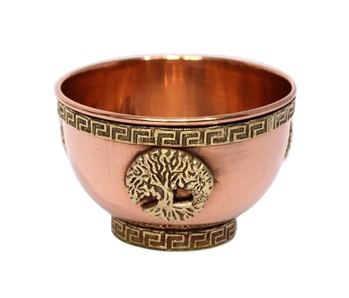 ESPLANADE 3" Copper Offering Bowl | Altar Bowl, Ritual Use, Incense Burner, Smudging Bowl, Decorative Bowl for Home Decor, Housewarming