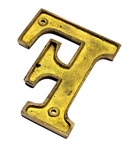 eSplanade Brass House Hotel Door Name Alphabets - Wall Door Plaque Alphabet Letter - Golden - 4" Inches (All Alphabets- 4")