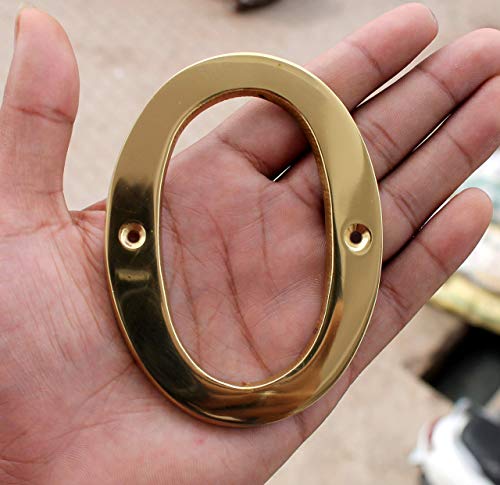 eSplanade 4" Brass House Hotel Door Number Plaque Numeric Numerical Digit 0-9